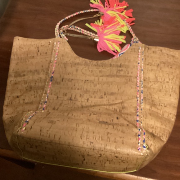 LILY PULITZER LARGETOTE BAG WITH TASSELS - Picture 12 of 14